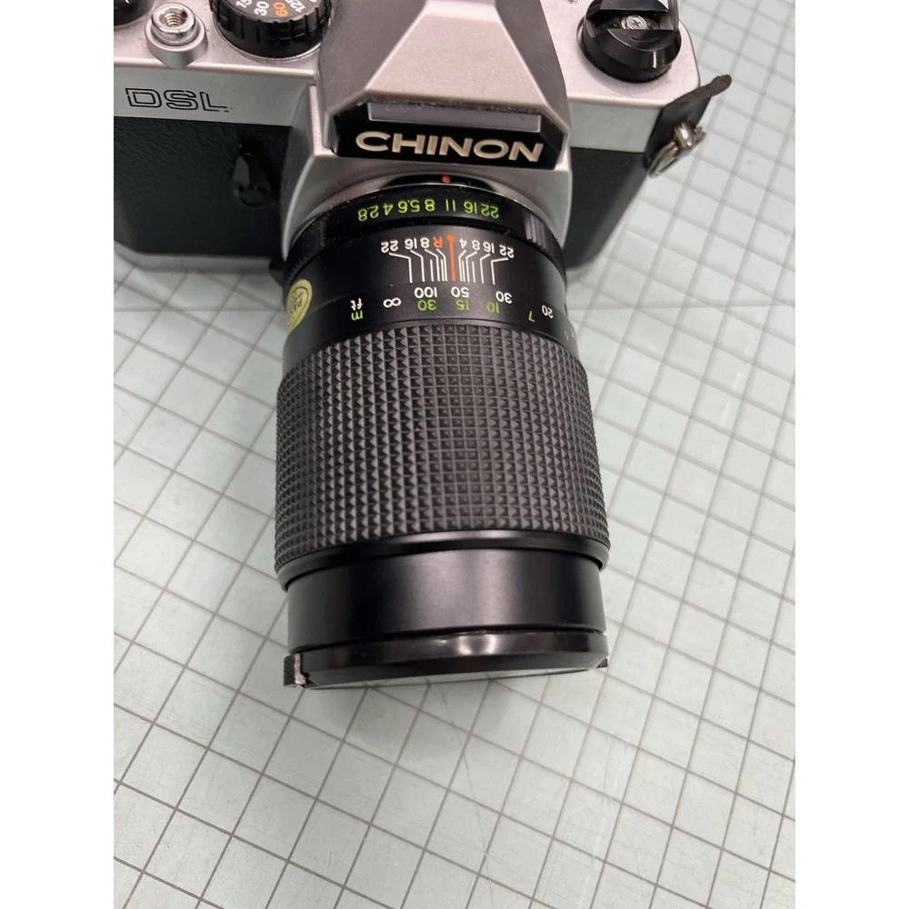 Chinon DSL 35mm SLR Camera With Multiple Lens Untested